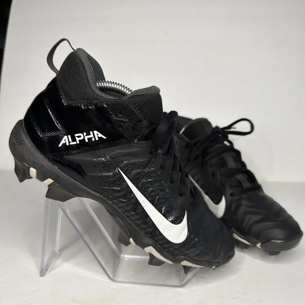 Nike Alpha Fastflex Football Cleats Black Youth size 5Y